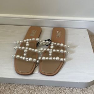 Zara Sandals w/ Peals Sz 11